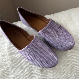 Miz Mooz leather Women's Purple Woven Loafers